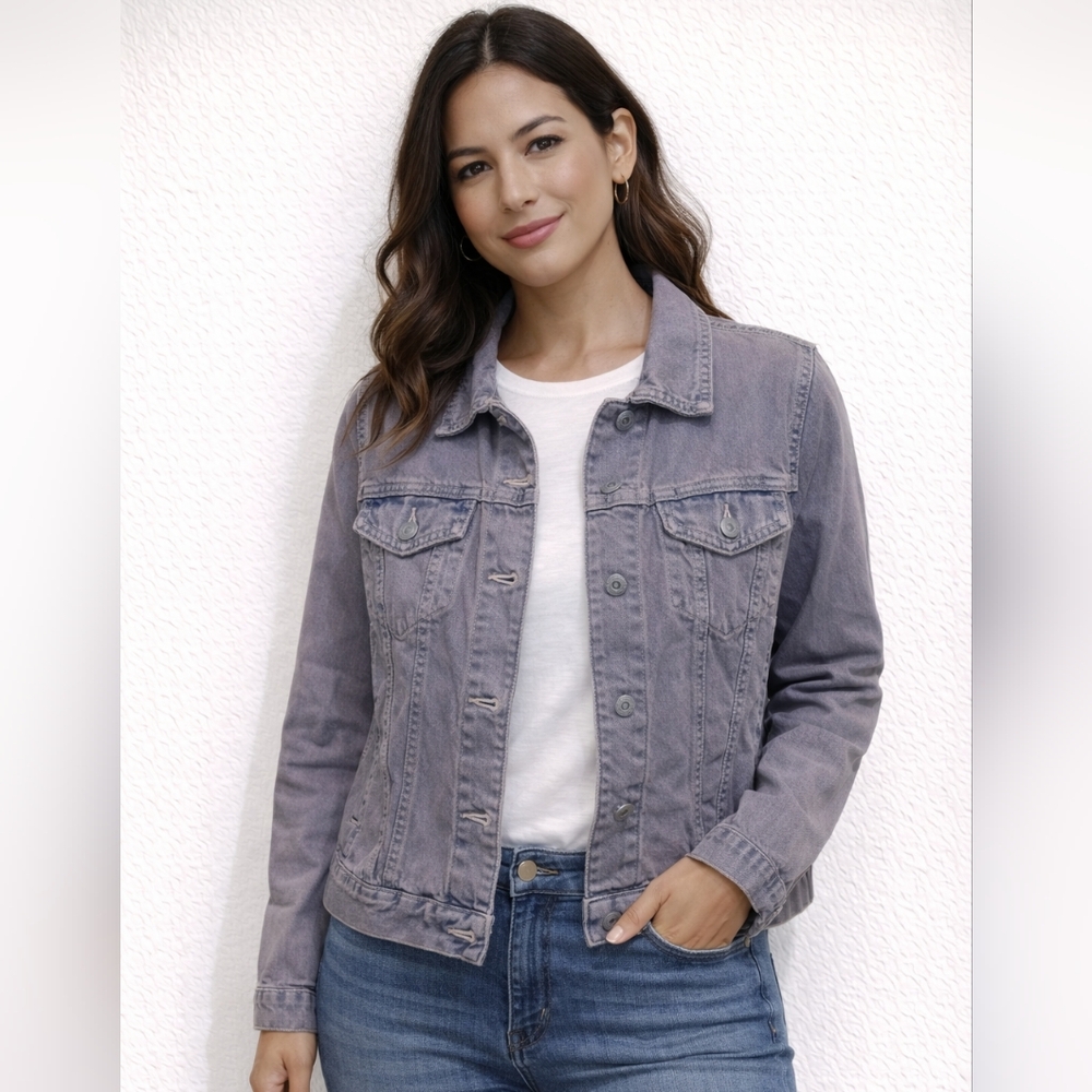 American Eagle Outfitters Lavender Denim Jacket